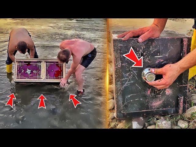 Treasure Hunting With Metal Detector! We Found Abandoned Old Safes In The River!