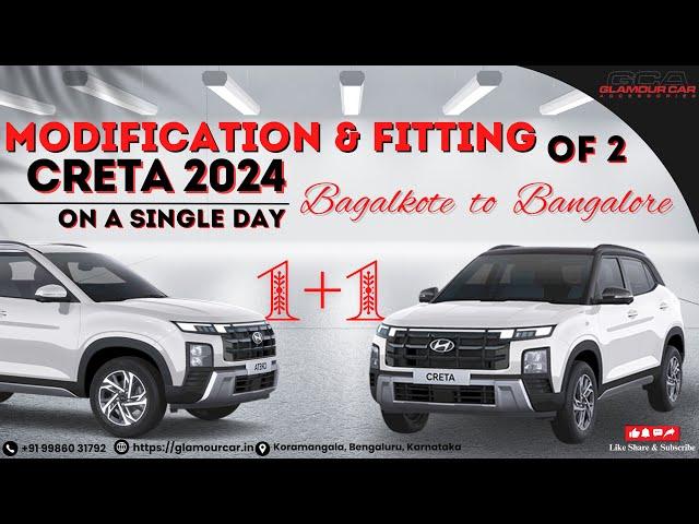 1+1 CRETA 2024 FROM BAGALKOTE 500KM TO BANGALORE MODIFIED & DELIVERED ON SAME DAY 9996031792