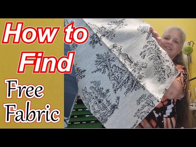 How to find free fabric. Rescue, Recycle, Reuse fabric for your sew to sell business. Free tips.