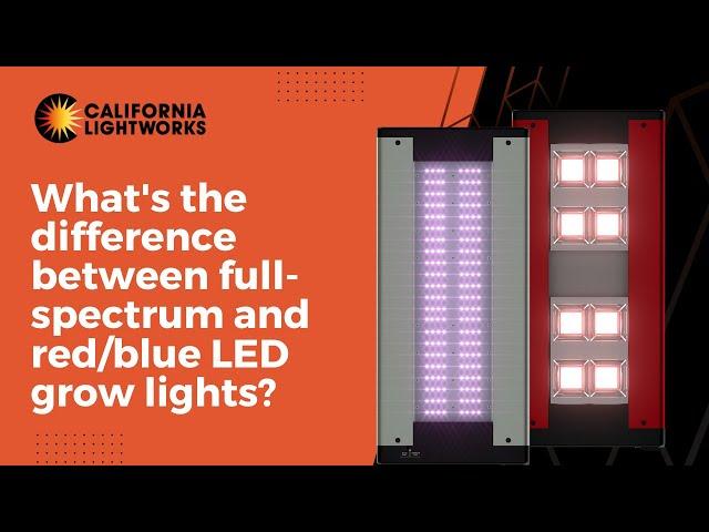 What's the difference between full spectrum and red/blue LED grow lights?