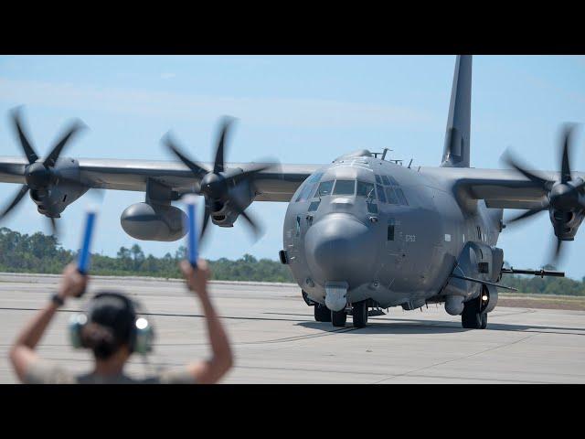 U.S. Air Force AC-130J Gunships Land at Hurlburt Field