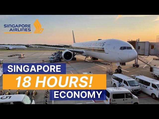 18 HOURS IN ECONOMY CLASS on Singapore Airlines' 777-300ER | Singapore to Los Angeles via Tokyo