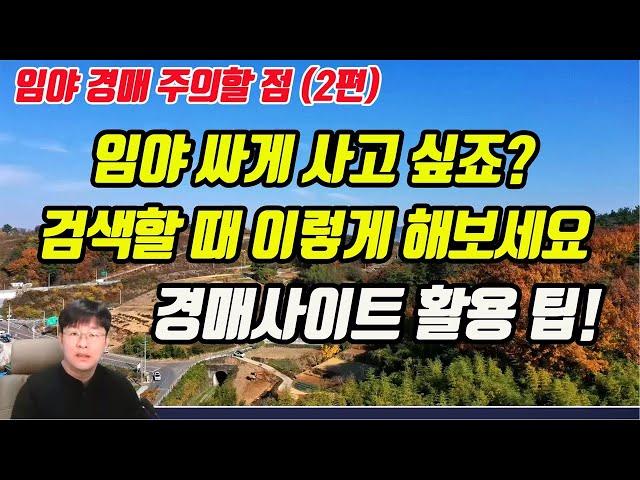 (경매상식2편) 임야 산지 경매 검색할 때 효과적인 경매사이트 활용방법(임야매매 이렇게 해보세요)