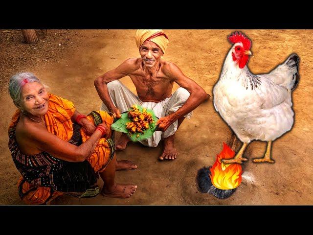 Grandpa cooking Badam chicken || New Chicken Recipe || Aja Kitchen