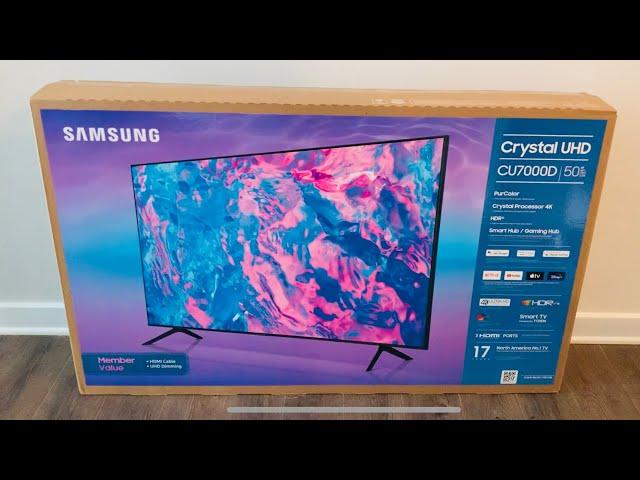 Samsung 50” CU7000 Crystal UHD 4K Smart TV Unboxing & Setup