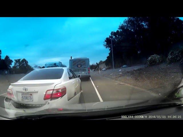 Rear End Car Accident Dash Cam Video