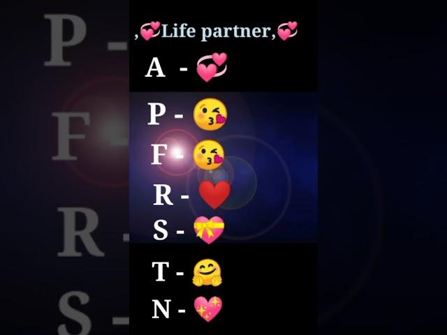 Aapne name ka  first letter  Choose  kare  Life partner #short # video 