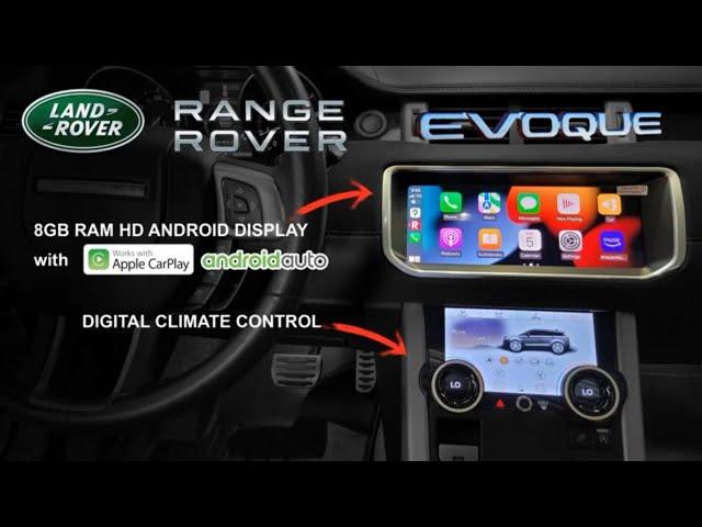 RANGE ROVER EVOQUE Android Screen Digital Climate Control APPLE CARPLAY ANDROID AUTO GOOGLE MAPS
