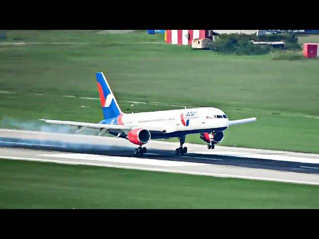 Pilot Master - Visual approach and landing of an old Boeing 757-200 in Sochi