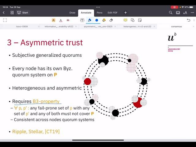 "Consensus in blockchains: Overview and recent results" (Christian Cachin, University of Bern)