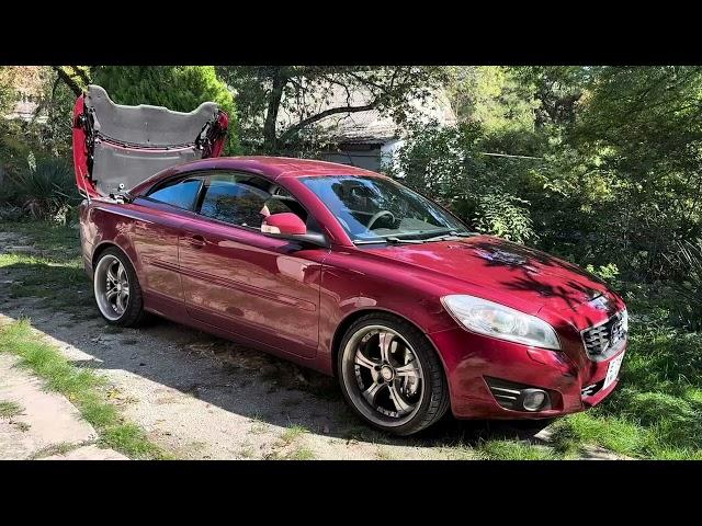 Работа механизма открытия крыши Volvo c70 (g2)