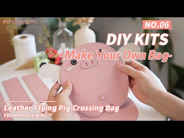 Leather Flying Pig Crossing Bag DIY Kit | POPSEWING™