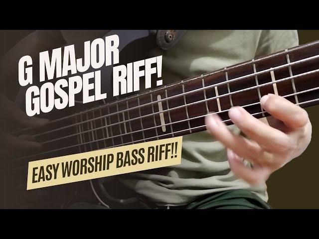 An Easy Gospel BASS Riff you can play!