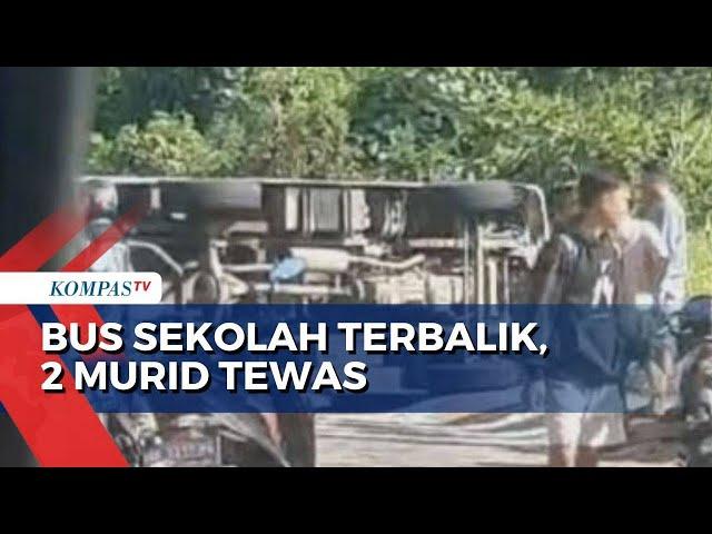 Bus Sekolah di Manado Terbalik, 2 Murid Tewas