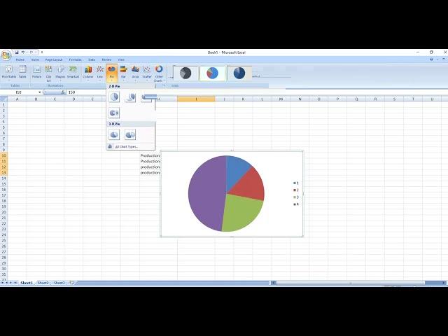 Pie chart in excel