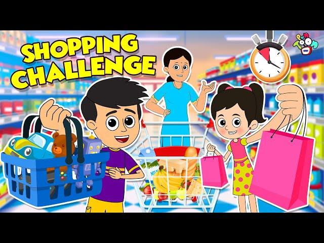 गट्टू चिंकी का Shopping Challenge | WHO WILL WIN? | GATTU VS CHINKI | Cartoon | PunToon Kids Hindi