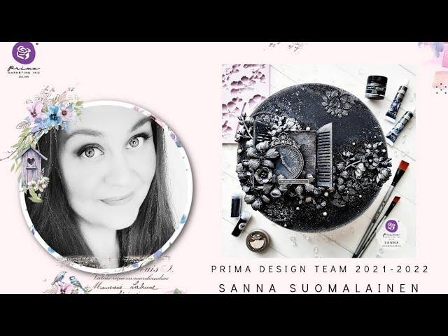 Mixed Media Canvas Tutorial "Sparkling Night" For Prima Marketing Inc