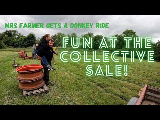 FUN AT THE COLLECTIVE SALE... DONKEY RIDES! - Fenland Farming Adventures