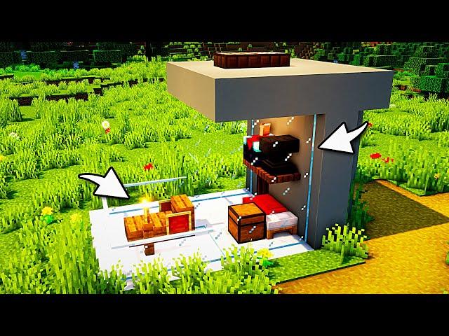 Small Modern House in Minecraft: Timelapse