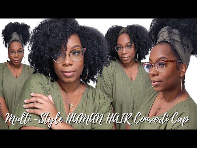 Daily Wig! NO Lace NO Glue Human Hair Converti Cap Kinky Curly Half Wig MANY STYLES MyQualityHair