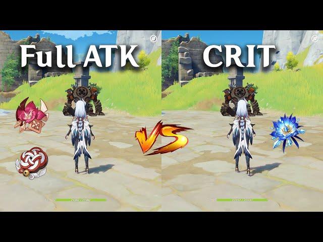 Shenhe Full ATK Build vs CRIT Build!! which is the best? Gameplay COMPARISON!!!