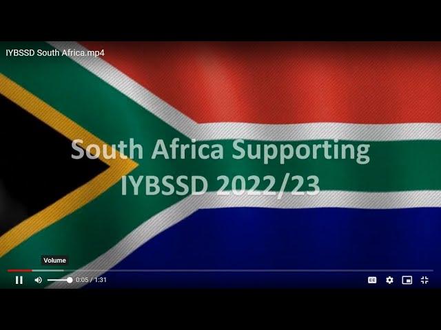 South Africa supporting IYBSSD 2022/23