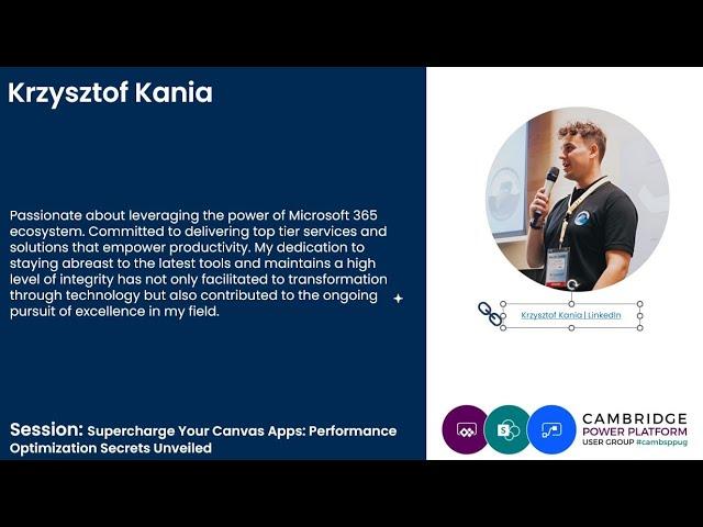 Cambridge Power Platform Event: Energise Your Canvas Apps: Performance Optimization Secrets Unveiled