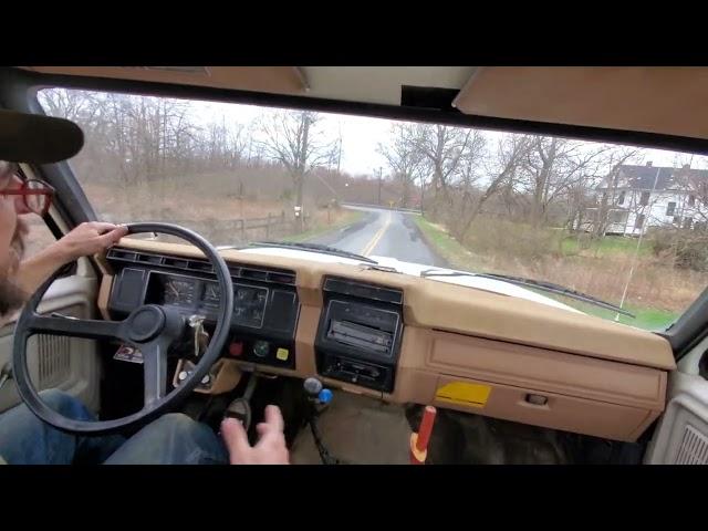 Just The Drive. Pure V8 Diesel Sound. CATERPILLAR 3208 Turbo 1985 Ford F8000