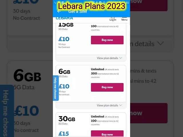 Lebara internet Plans | Lebara internet deals 2023 | #Short