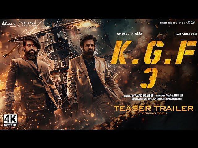 KGF Chapter 3 : Hindi Trailer (2024) | Rocking Star Yash, Prabhas | Hombale Films