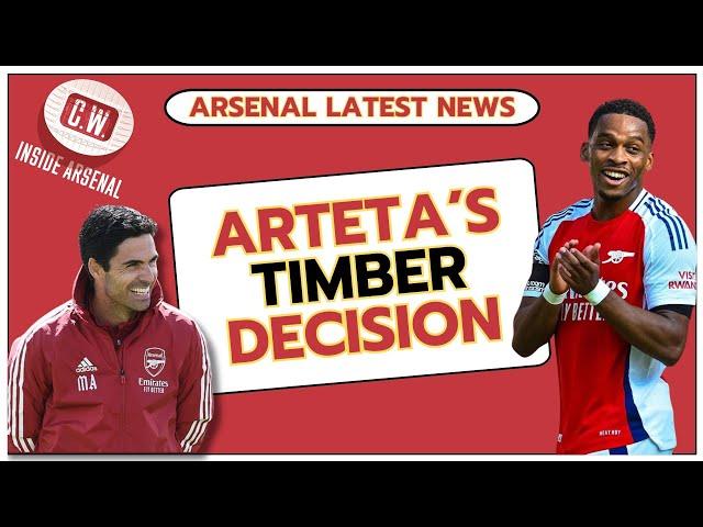 Arsenal latest news: Arteta's Timber decision | Team news latest | Merino talks | Awards success