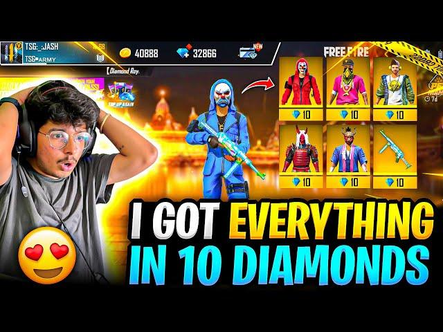 I Got Everything in 10 Diamonds ||Red Criminal,Bunny Mp40 & Many More Rare Bundles -Garena Free Fire