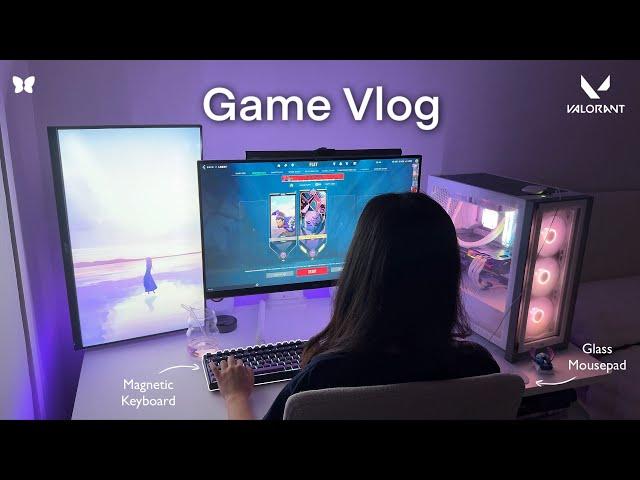 game vlog | unboxing peripherals  demoted twice ‍️ VALORANT 