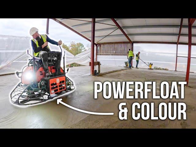 AMAZING POWER FLOATING - We Coloured our CONCRETE FLOOR!