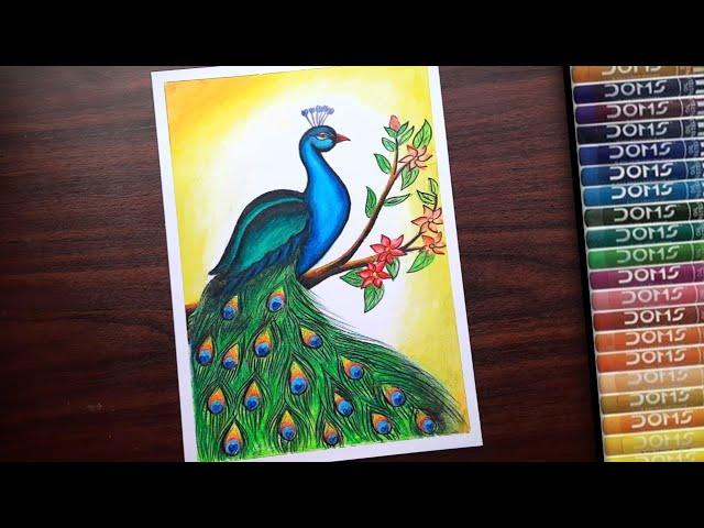 How To Draw A Peacock / Peacock Drawing Very Easy Step By Step / Drawing Of Nature