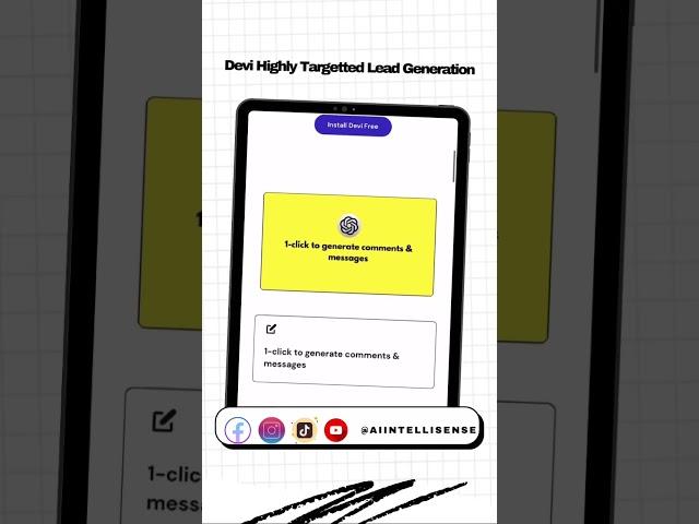 Effortless Lead Generation with Devi.com - The AI Tool That Monitors Social Media for You! #shorts