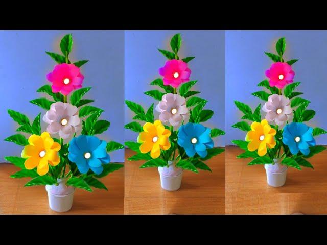 how to make a beautiful flower for home decoration / how to make flower at home easy