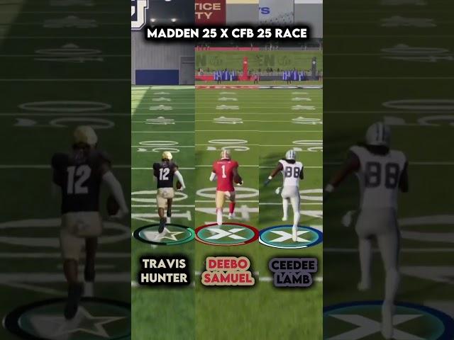 Travis Hunter Vs Deebo Samuel Vs Ceedee Lamb Race #madden25 #cfb25