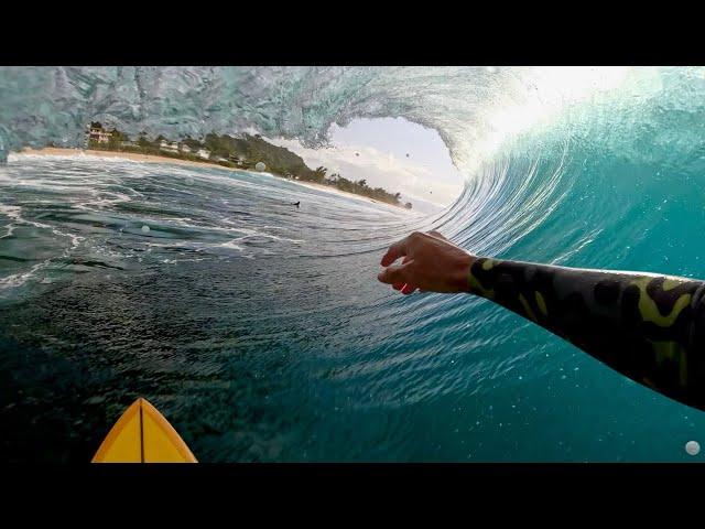 RAW POV: INSANELY GLASSY 8-10FT PIPELINE PERFECTION!