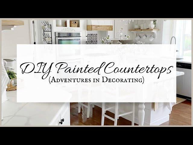 *NEW* PAINTED KITCHEN COUNTERTOPS (DIY) | FAUX CALACATTA MARBLE COUNTERTOPS | KITCHEN DESIGN