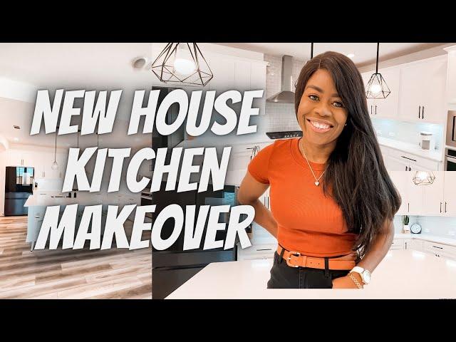 NEW HOUSE EXTREME KITCHEN TRANSFORMATION: Painting Cabinets, Under Cabinet Lights, ON A BUDGET! VLOG