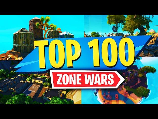 TOP 100 Best ZONE WARS Map CODES Of All Time In Fortnite Creative (All Seasons)