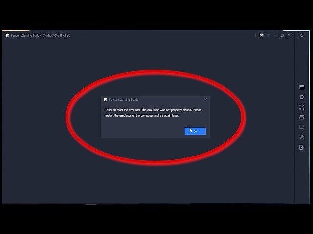 PUBG Mobile: Failed to start emulator tencent. The emulator was not properly closed. - FIX-100%