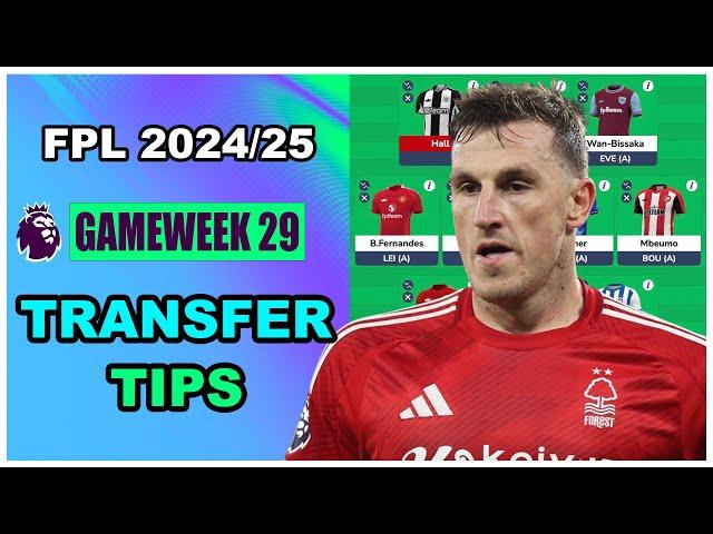 FPL Blank Gameweek 29: TRANSFER TIPS | Fantasy Premier League Tips 2024/25