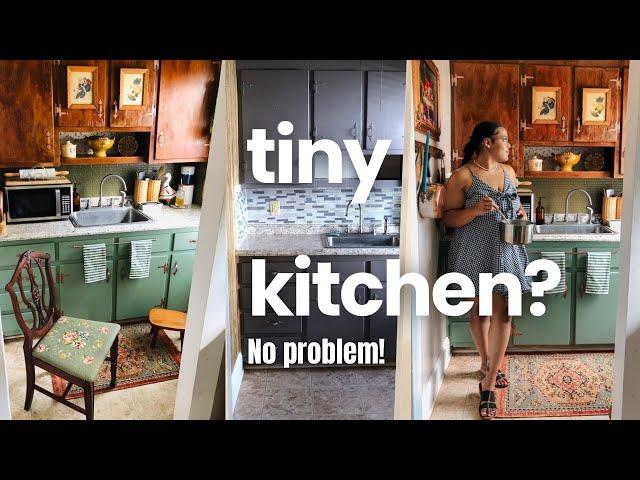 SMALL KITCHEN TRANSFORMATION | Start to Finish Makeover | Thrifted Cottagecore Kitchenette