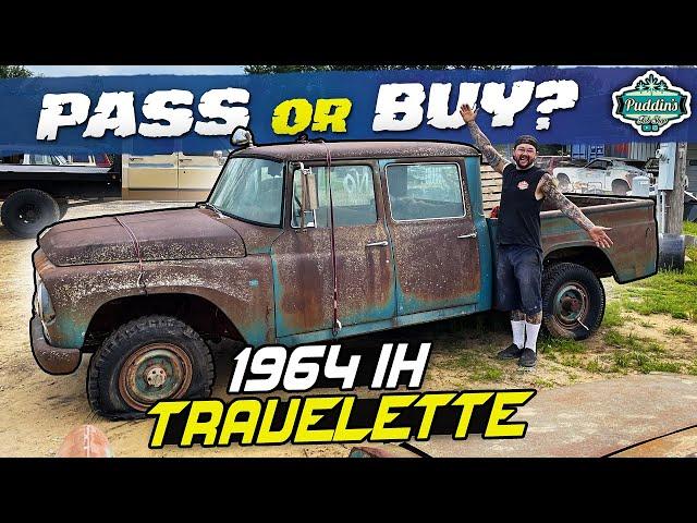 1964 International Travelette! FACTORY CREW CAB! Pass or Buy?