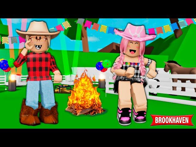 O DIA QUE A VOVÓ FEZ UM ARRAIÁ EM CASA! Historinha Brookhaven! Roblox