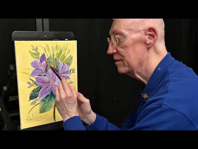 Oil Painting Lesson. How to paint A Rhododendron