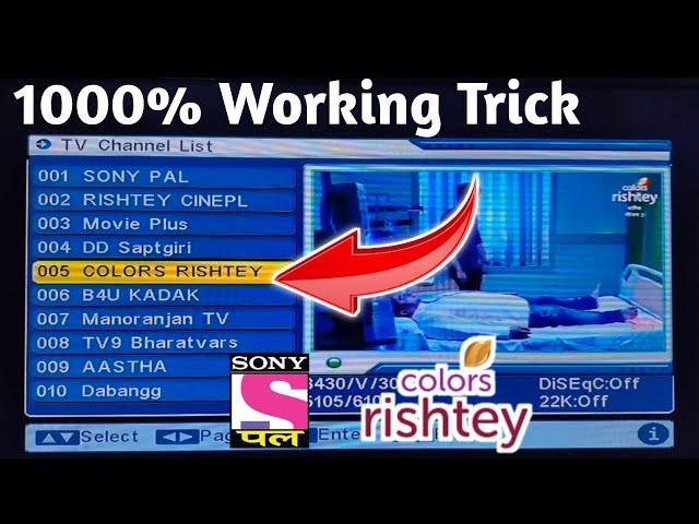 COLORS RISHTEY AND SONY PAL FREE ADD KARE APNE DD FREE BOX ME || DD FREE DISH SETTING