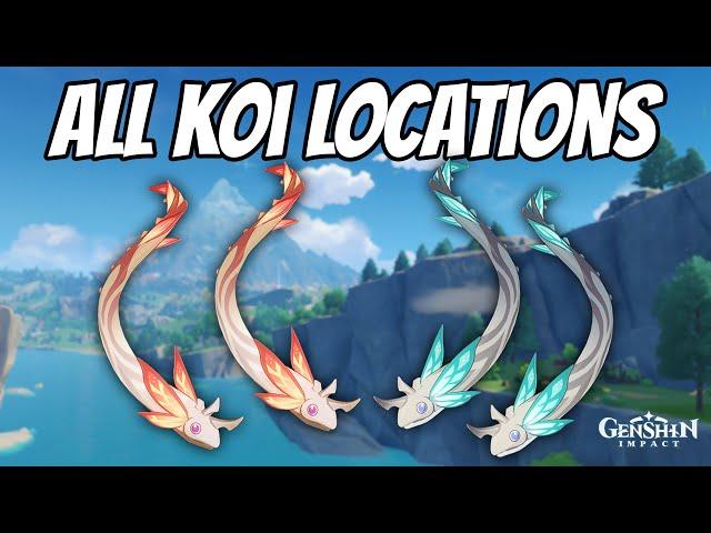 All Golden Koi and Rusty Koi Locations Genshin Impact